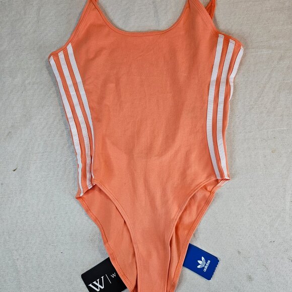 Adidas Originals Open Back Cotton Body Suit - Size S - Picture 4 of 10
